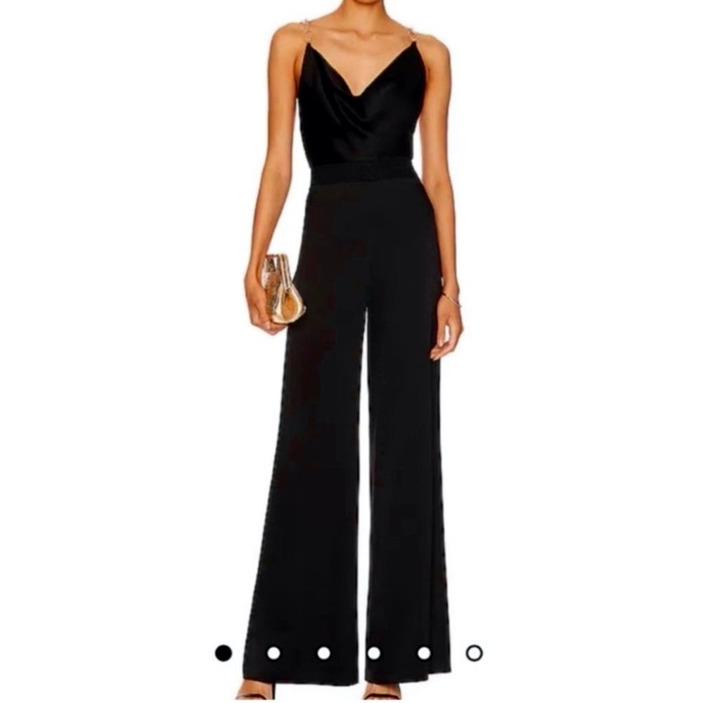 Jason Wu Cowl Neck Jumpsuit Black With Crystal Embellishments M NWT$325